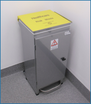 Large Stainless Hospital Bin