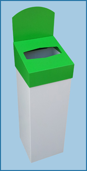 Recycle Bin with Top Signage